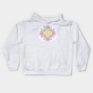 Flower Bowl - Paper cut patterns Kids Hoodie